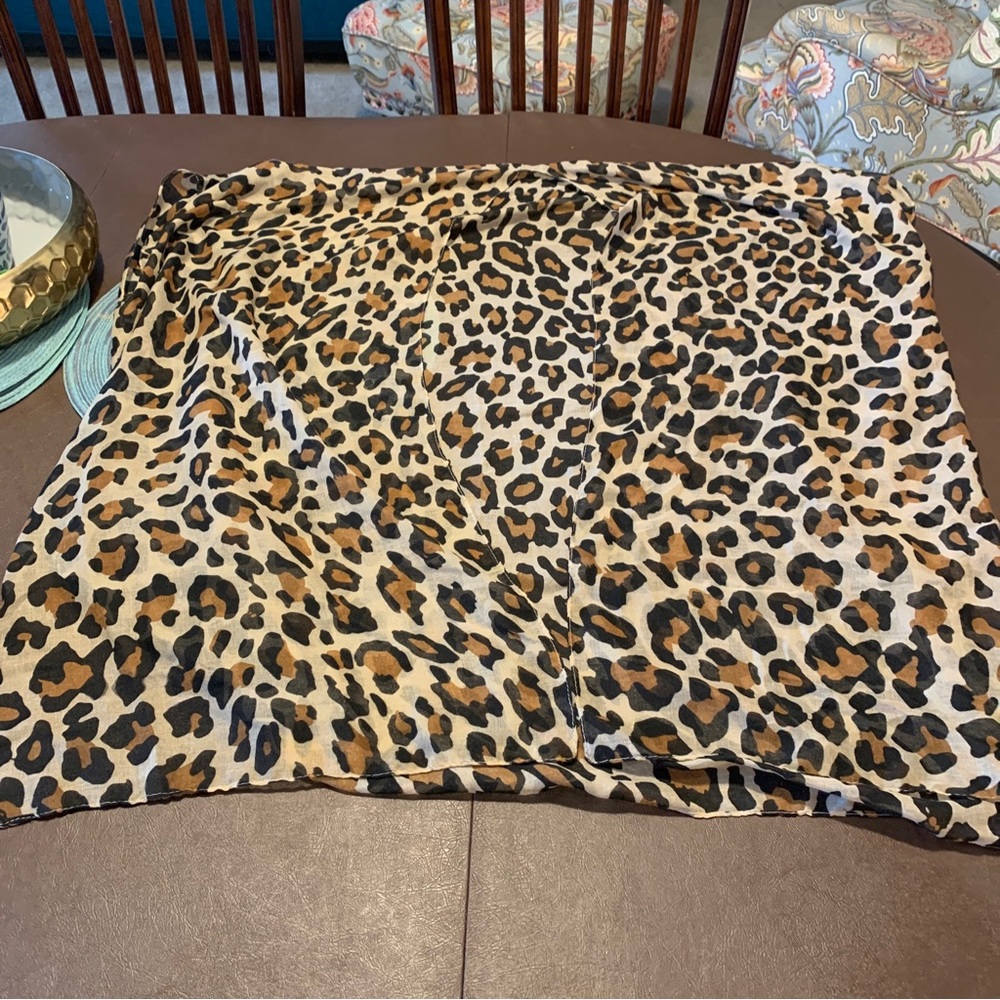 Womens NWT Mia & Tess Gold Animal Print Kimono One Size Open Front Half Sleeve.